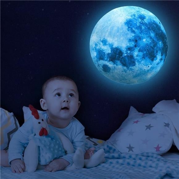 Glow in The Dark Stars for Ceiling,Glow in The Dark Stars and Moon Wall Decals - Picture 7 of 7
